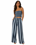 Miriam Striped Bandeau & Trousers Set
