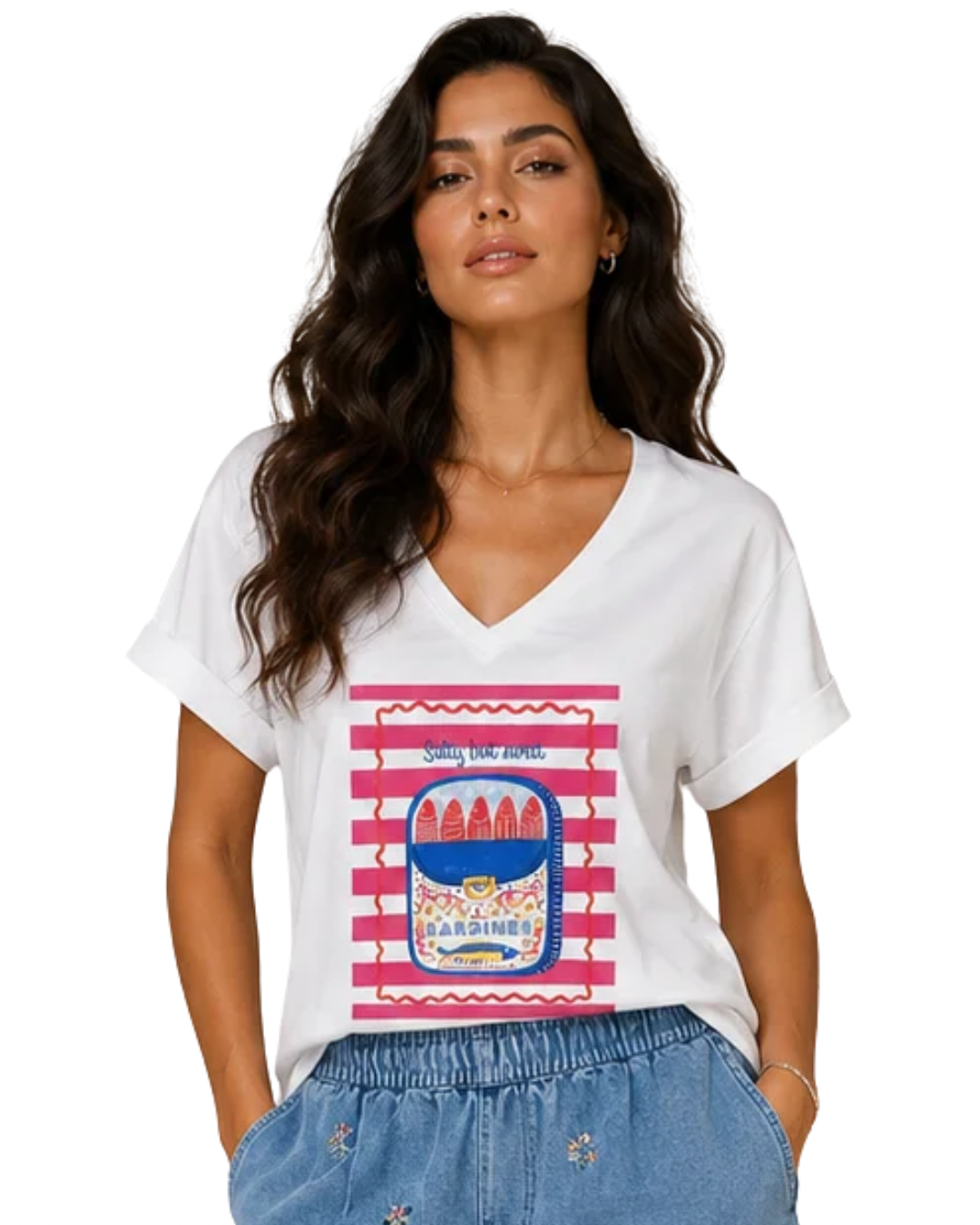 Sardenha Graphic V-Neck Tee