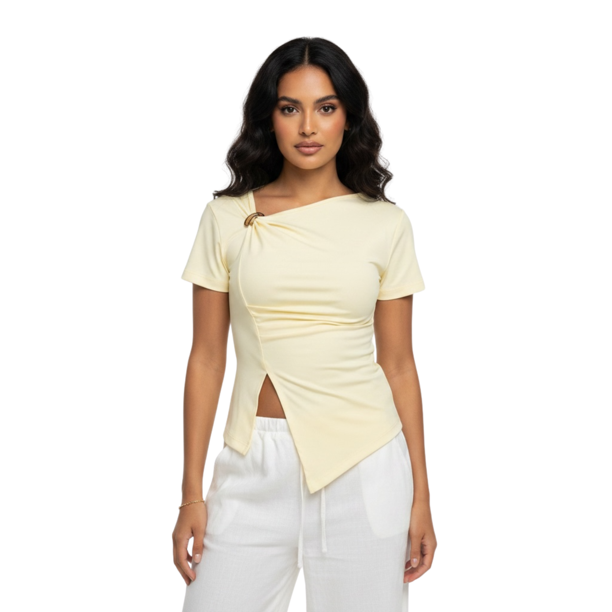 Lyra Asymmetric Drape Top