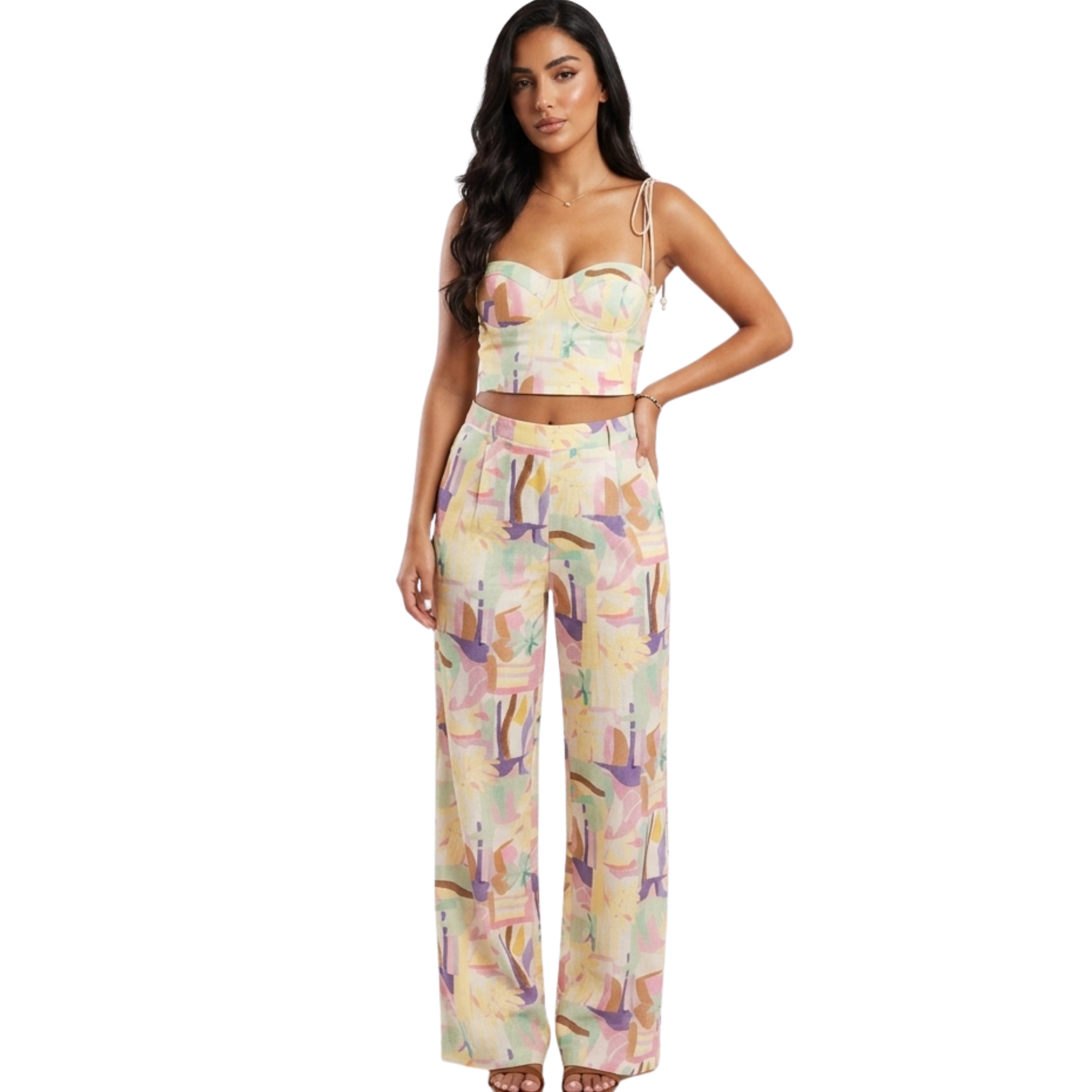Capri Abstract Pant Set