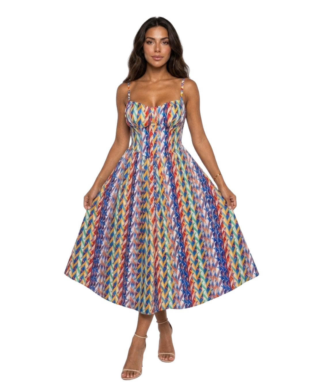 Lenny Printed Midi Dress