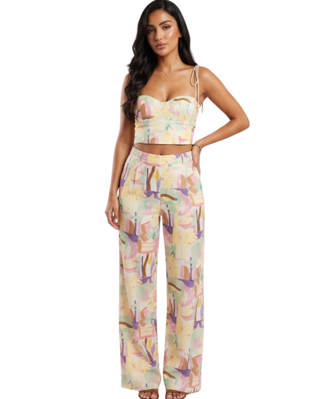 Capri Abstract Pant Set