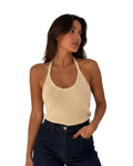 Alessia Crochet Halter Top