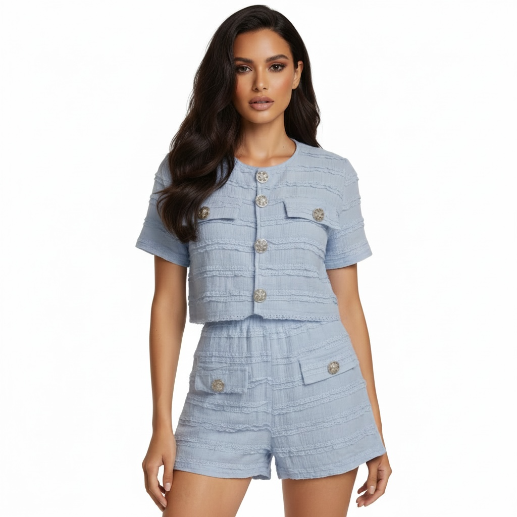 Chloe Textured Short Set