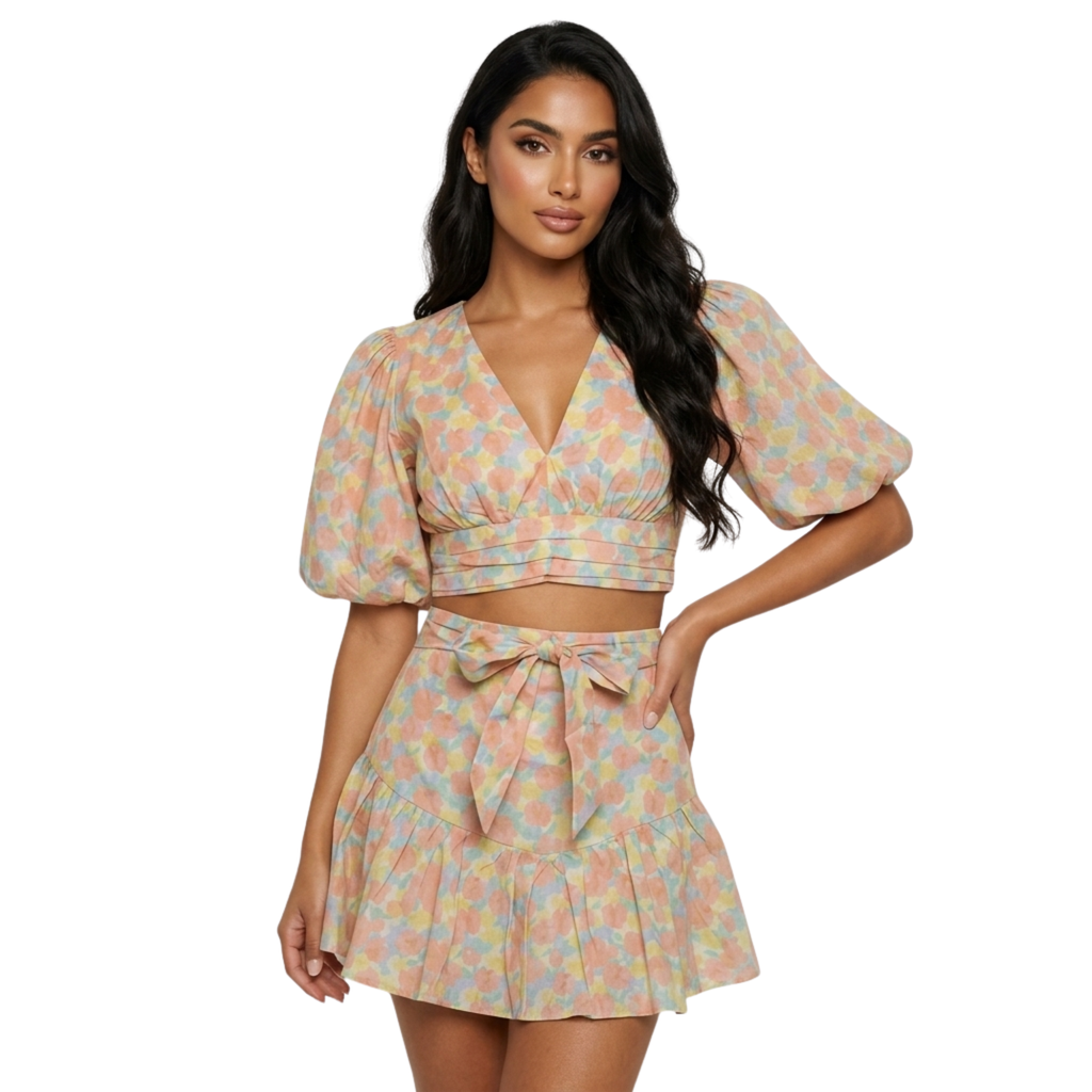 Fleur Floral Two-Piece Set