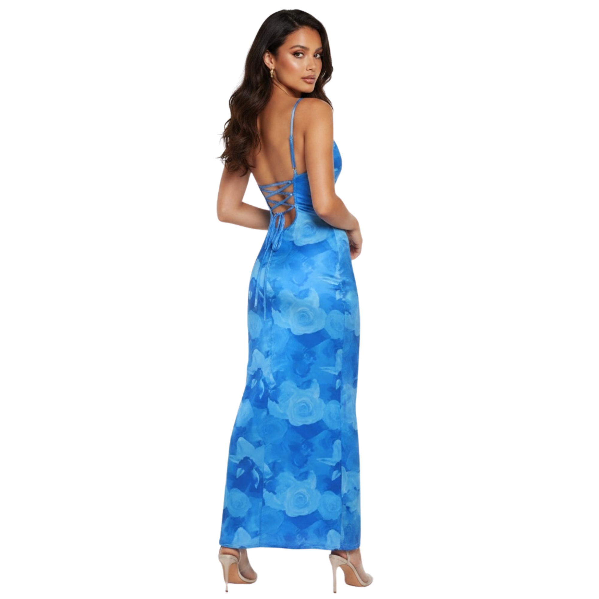 Maya Ocean Cowl Maxi Dress